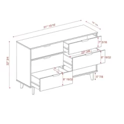Mid-Century Modern Groove Wood 6 Drawer Dresser - Saracina Home 26 Mid-Century Modern Groove Wood 6 Drawer Dresser - Saracina Home -HOMCOM Store GUEST 00517b78 51c3 4bd6 b25d 1b4df6d40b7d