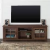Tasi Glass Door Console TV Stand For TVs Up To 80" - Saracina Home
