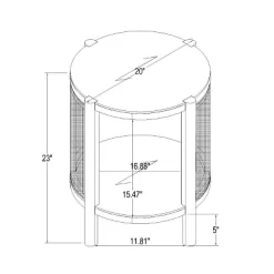 Portola Hills Woven Accent Table - Threshold™ Designed With Studio McGee -HOMCOM Store GUEST 0561165f 7bd8 4818 b2e8 f2a443a2b510