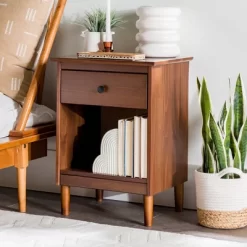Stiva Classic Mid-Century Modern 1 Drawer Nightstand - Saracina Home 29 Stiva Classic Mid-Century Modern 1 Drawer Nightstand - Saracina Home -HOMCOM Store GUEST 0a4baa60 f488 4a19 804a 1223b4432508