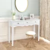 Costway Console Table Hall Table Side Table Desk Accent Table 3 Drawers Entryway White