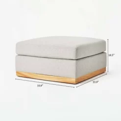 Woodland Hills Modular Sectional Ottoman Light Gray - Threshold™ Designed With Studio McGee -HOMCOM Store GUEST 0ed068aa 7686 4196 a244 18c08b84b454