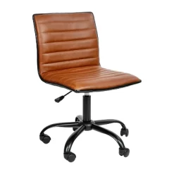 Emma And Oliver Low Back Designer Armless Ribbed Swivel Task Office Chair -HOMCOM Store GUEST 0f1228f7 3c23 4f24 aa18 7a856a5b77b7