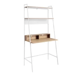36" Writing Desk With Open Storage Ladder Bookshelf - Saracina Home 23 36" Writing Desk With Open Storage Ladder Bookshelf - Saracina Home -HOMCOM Store GUEST 108fd04d 734b 4161 811d 43686b237442