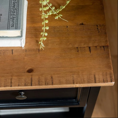 Set Of 2 Farmhouse Single Drawer V Frame Nightstands - Saracina Home 3 Set Of 2 Farmhouse Single Drawer V Frame Nightstands - Saracina Home - Image 3