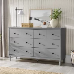 Stiva Classic Mid-Century Modern Horizontal 6 Drawer Dresser - Saracina Home