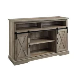 Transitional Sliding Barndoor Highboy TV Stand For TVs Up To 58" - Saracina Home 34 Transitional Sliding Barndoor Highboy TV Stand For TVs Up To 58" - Saracina Home -HOMCOM Store GUEST 18d26976 2f57 4c04 a287 c8a5544778c9