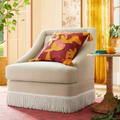 Alberhill Velvet Accent Chair With Fringe - Opalhouseâ„¢ Designed With Jungalowâ„¢