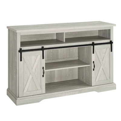 Transitional Sliding Barndoor Highboy TV Stand For TVs Up To 58" - Saracina Home 18 Transitional Sliding Barndoor Highboy TV Stand For TVs Up To 58" - Saracina Home - Image 18