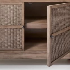 Brandeis Woven TV Stand For TVs Up To 60" Brown - Threshold™ Designed With Studio McGee 9 Brandeis Woven TV Stand For TVs Up To 60" Brown - Threshold™ Designed With Studio McGee -HOMCOM Store GUEST 207e0e77 d234 4ee8 8261 19fba8aebd36