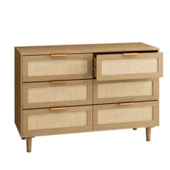 43.31" 6-Drawer Rattan Dresser For Living Room And Bedroom - ModernLuxe 13 43.31" 6-Drawer Rattan Dresser For Living Room And Bedroom - ModernLuxe -HOMCOM Store GUEST 209cebfb e5e8 43b1 a04f a4486b5e1ac7