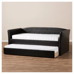 Twin Camino Modern And Contemporary Faux Leather Upholstered Daybed With Guest Trundle Bed - Baxton Studio 9 Twin Camino Modern And Contemporary Faux Leather Upholstered Daybed With Guest Trundle Bed - Baxton Studio -HOMCOM Store GUEST 20ef71f5 5c27 494b b6e0 c6a8ff39d058