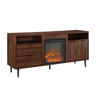 Ronan Modern Storage With Electric Fireplace TV Stand For TVs Up To 65" - Saracina Home 3 Ronan Modern Storage With Electric Fireplace TV Stand For TVs Up To 65" - Saracina Home - Image 3