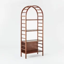 72" Holladay Curved Wooden Bookcase - Threshold™ Designed With Studio McGee 22 72" Holladay Curved Wooden Bookcase - Threshold™ Designed With Studio McGee -HOMCOM Store GUEST 245145c7 43e9 43cb 9096 d7c8d5f6dc83
