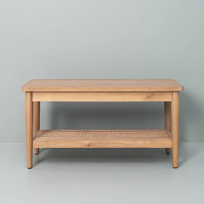 Wood & Cane Bench Natural - Hearth & Hand™ With Magnolia 2 Wood & Cane Bench Natural - Hearth & Hand™ With Magnolia - Image 2