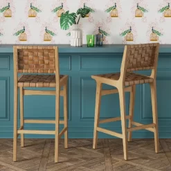 Ceylon Woven And Wood Barstool - Threshold™