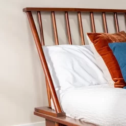 Boho Solid Wood Spindle Platform Bed - Saracina Home -HOMCOM Store GUEST 25c48dee c55c 4d11 acb3 98c5359f0380