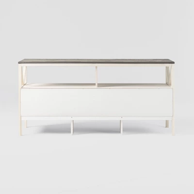 Farmhouse 3 Drawer Wood TV Stand For TVs Up To 65" - Saracina Home 12 Farmhouse 3 Drawer Wood TV Stand For TVs Up To 65" - Saracina Home - Image 12