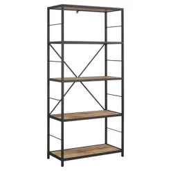 63" 4 Shelf Industrial Transitional Tall Bookshelf - Saracina Home -HOMCOM Store GUEST 293bbdd1 bd66 4bc9 a60a cd7d2ad5ce55