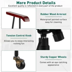 Costway Velvet Home Office Chair Swivel Adjustable Task Chair W/ Wooden Armrest -HOMCOM Store GUEST 295110a1 e91b 43ce 9389 c004659f2d4f