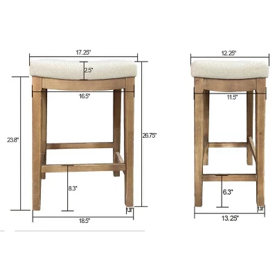 Candor Wood And Upholstered Saddle Counter Height Barstool - Threshold™ 6 Candor Wood And Upholstered Saddle Counter Height Barstool - Threshold™ - Image 6