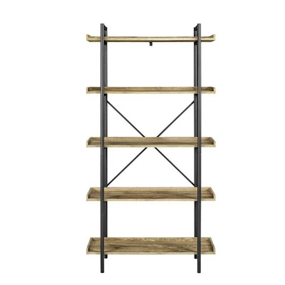 68" 5 Tray Shelf Urban Pipe X Back Bookshelf - Saracina Home 7 68" 5 Tray Shelf Urban Pipe X Back Bookshelf - Saracina Home - Image 7