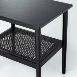 Wood & Cane Square Accent Side Table - Hearth & Hand™ With Magnolia -HOMCOM Store GUEST 2fec86c2 46f8 4bc8 b6c1 4905ec94127a