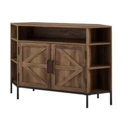 Atticus Modern Farmhouse 2 Door Corner TV Stand For TVs Up To 55" Rustic Oak - Saracina Home 13 Atticus Modern Farmhouse 2 Door Corner TV Stand For TVs Up To 55" Rustic Oak - Saracina Home -HOMCOM Store GUEST 300a699d 8a74 4a70 bb6f e5e5e7c1c7a7