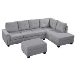108" Reversible L-Shape Sectional Sofa Couch With Storage Ottoman-ModernLuxe 17 108" Reversible L-Shape Sectional Sofa Couch With Storage Ottoman-ModernLuxe -HOMCOM Store GUEST 3035f666 1fcd 484c 8f89 77d780d2d56c