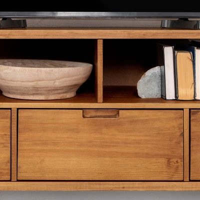 Cara Mid-Century Modern 3 Drawer TV Stand For TVs Up To 65" - Saracina Home 11 Cara Mid-Century Modern 3 Drawer TV Stand For TVs Up To 65" - Saracina Home - Image 11