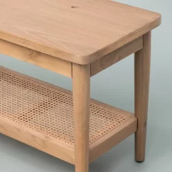 Wood & Cane Bench Natural - Hearth & Hand™ With Magnolia 7 Wood & Cane Bench Natural - Hearth & Hand™ With Magnolia -HOMCOM Store GUEST 3148ecc4 67d2 4687 b753 97399c771307