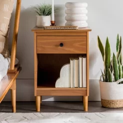 Stiva Classic Mid-Century Modern 1 Drawer Nightstand - Saracina Home 25 Stiva Classic Mid-Century Modern 1 Drawer Nightstand - Saracina Home -HOMCOM Store GUEST 33c12aa3 b173 42fe b6c7 72dbb0a37814