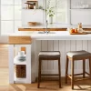 Candor Wood And Upholstered Saddle Counter Height Barstool - Threshold™
