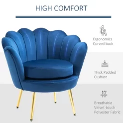HomCom Elegant Velvet Upholstered Accent Leisure Club Chair With Gold Metal Legs 12 HomCom Elegant Velvet Upholstered Accent Leisure Club Chair With Gold Metal Legs -HOMCOM Store GUEST 36821f06 031a 4cfd 8ad6 b397a37162c9