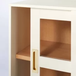 32" Promontory Sliding Glass 2 Door Cabinet - Threshold™ Designed With Studio McGee -HOMCOM Store GUEST 398e0eec bec3 45c1 95e7 a8239c467b48