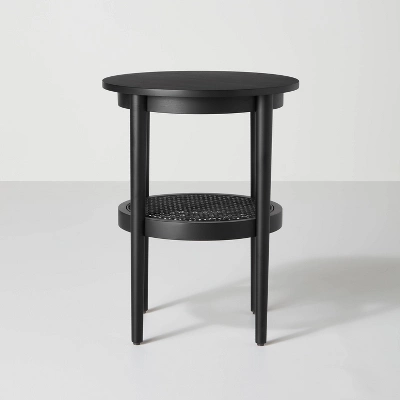 Wood & Cane Round Accent Side Table - Hearth & Hand™ With Magnolia 2 Wood & Cane Round Accent Side Table - Hearth & Hand™ With Magnolia - Image 2