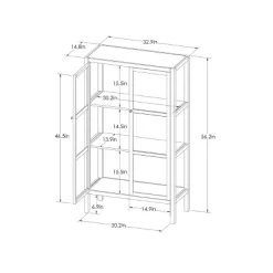 56.2" Hadley Library Cabinet With Glass Shell White - Threshold™ 9 56.2" Hadley Library Cabinet With Glass Shell White - Threshold™ -HOMCOM Store GUEST 3a694d2d b95f 4046 b205 56f66d131fd3
