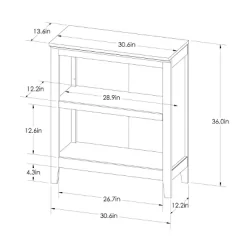 36" Carson 2 Shelf Bookcase - Threshold -HOMCOM Store GUEST 3f86ad2c 545e 48ae 8685 3302eab5cded
