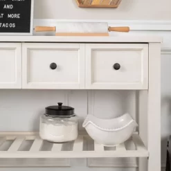 48" Farmhouse Solid Wood 2 Drawer Buffet White - Saracina Home 14 48" Farmhouse Solid Wood 2 Drawer Buffet White - Saracina Home -HOMCOM Store GUEST 4072e9fb 834f 40c9 bb46 3cbe1815eaad