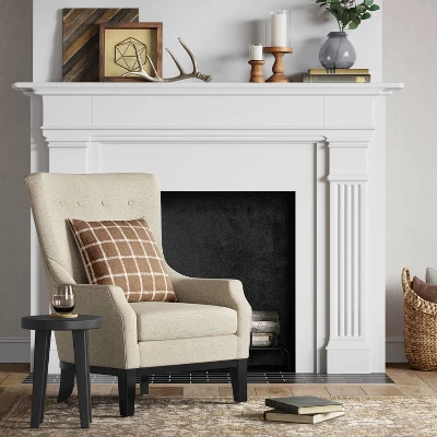 Woodland Carved Wood Accent Table - Black - Threshold 1 Woodland Carved Wood Accent Table - Black - Threshold