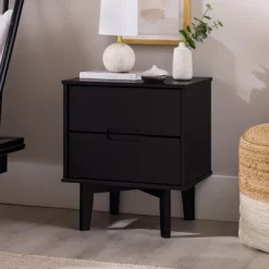 Mid-Century Modern Wood Nightstand - Saracina Home