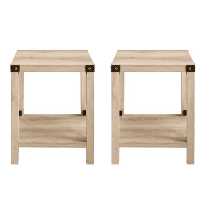 Set Of 2 Sophie Rustic Farmhouse X Frame Side Tables - Saracina Home 11 Set Of 2 Sophie Rustic Farmhouse X Frame Side Tables - Saracina Home - Image 11