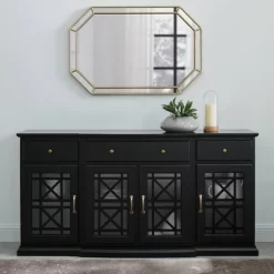 Selma Transitional 3 Tiered Ornate Fretwork Door Sideboard - Saracina Home 9 Selma Transitional 3 Tiered Ornate Fretwork Door Sideboard - Saracina Home -HOMCOM Store GUEST 4519c326 0c14 46d5 9b96 b5972325bc64