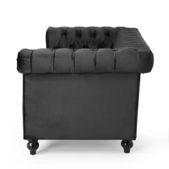 Brinkhaven Modern Glam Tufted Velvet Loveseat With Nailhead Trim - Christopher Knight Home -HOMCOM Store GUEST 46ebb8a8 cefc 48b5 8052 51382232abce