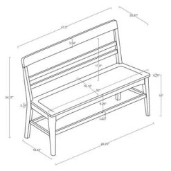 Wood Ladder Back Bench - Hearth & Hand™ With Magnolia -HOMCOM Store GUEST 46efa1ae da8d 491f b419 88f9c667e10a