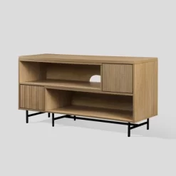 Modern Reeded Door Extendable TV Stand For TVs Up To 50" - Saracina Home 19 Modern Reeded Door Extendable TV Stand For TVs Up To 50" - Saracina Home -HOMCOM Store GUEST 477dbe29 17b9 4045 b470 35d21aade85d