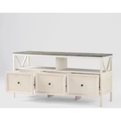 Farmhouse 3 Drawer Wood TV Stand For TVs Up To 65" - Saracina Home 32 Farmhouse 3 Drawer Wood TV Stand For TVs Up To 65" - Saracina Home -HOMCOM Store GUEST 47fafb98 b85e 468b 9df3 9537ab731ccb