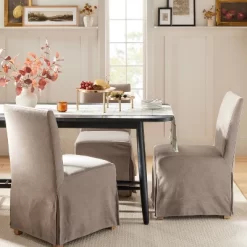 Canvas Slipcover Armless Dining Chair - Hearth & Hand™ With Magnolia