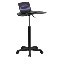 Emma And Oliver Sit To Stand Mobile Laptop Computer Desk - Portable Rolling Standing Desk -HOMCOM Store GUEST 4cd1cdb9 b7be 4966 8c1d 445afd08e0f9