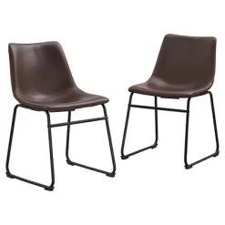 Set Of 2 Laslo Modern Upholstered Faux Leather Dining Chairs - Saracina Home 21 Set Of 2 Laslo Modern Upholstered Faux Leather Dining Chairs - Saracina Home -HOMCOM Store GUEST 4df149f4 10cd 43f6 ae87 21d2762646ef